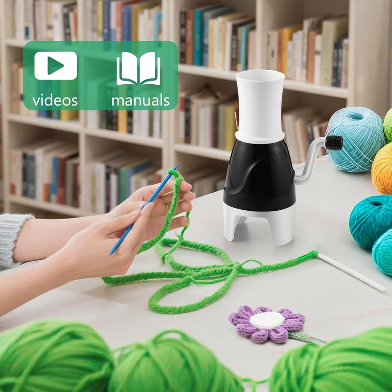 Yaomiao آلة حياكة i Cord، أداة صنع iCord يدوي مع وزن مدمج، خطاف كروشيه ودروس، آلة حياكة سهلة الاستخدام للحرف اليدوية DIY لمحبّي الكروشيه (الخيوط غير مشمولة) - Image 3
